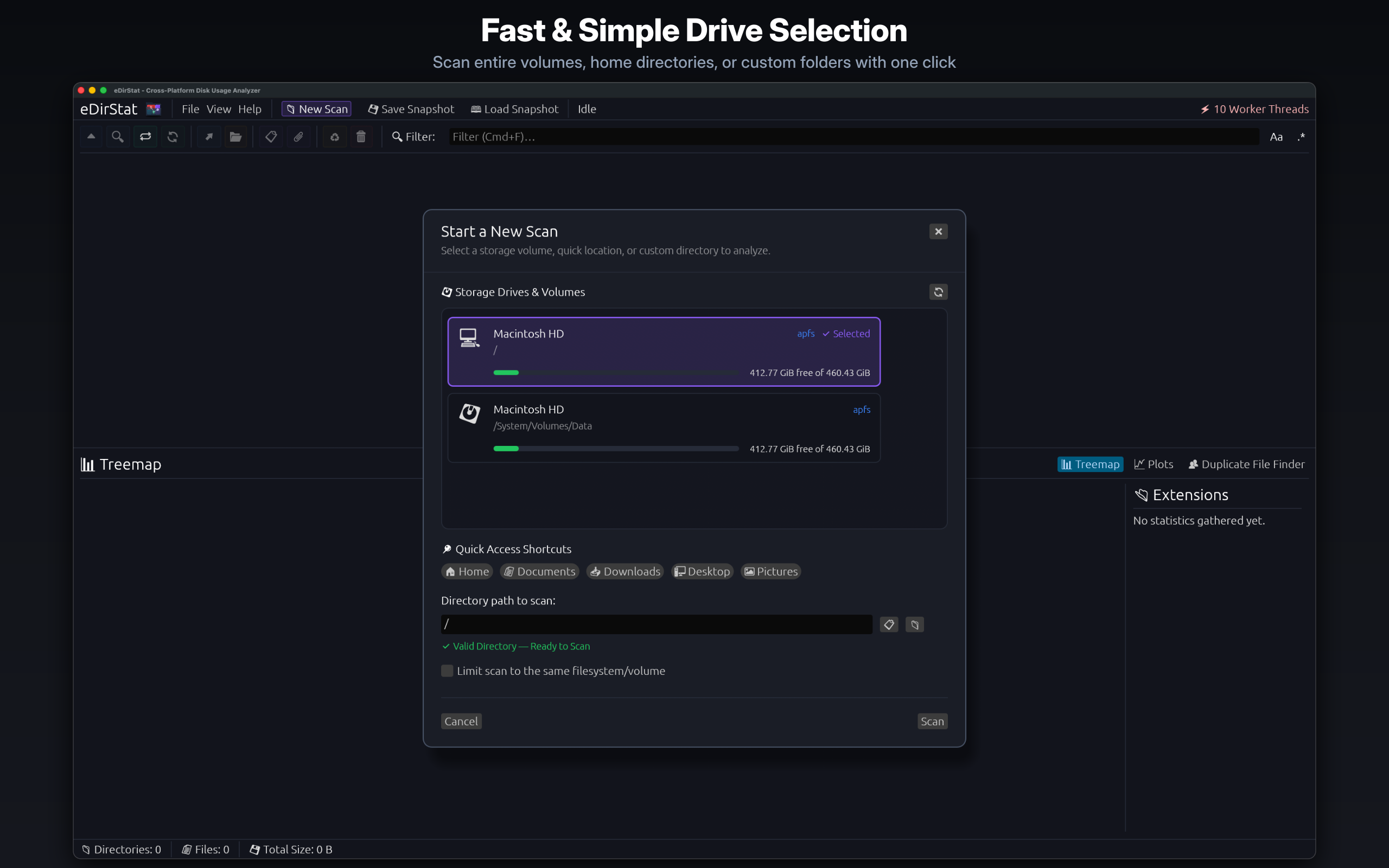 eDirStat v2.1.0 — 8 Languages, Themes, Web Snapshot Viewer & Linux MFT